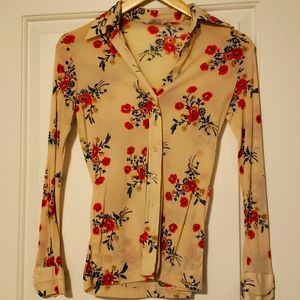 Vintage 70's floral King James blouse xs/0